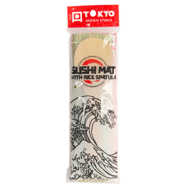 TDS, Sushi  Bambusmatte mit Reis-Spatel Shimoji, Kitchenware, 24 cm x 24 cm, Art.-Nr. 8318