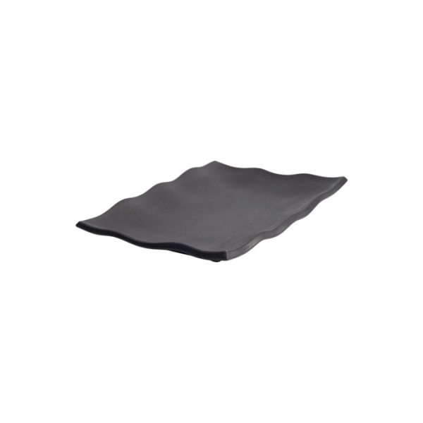 Servierplatte Zen Schwarz, Melamin, 22,5 × 15 × 2,3 cm, Art.-Nr. 8554