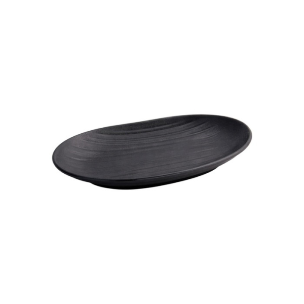 Sushi Plate Zen Black, Melamine, 23 × 14.5 × 3.5 cm, Item No. 8559