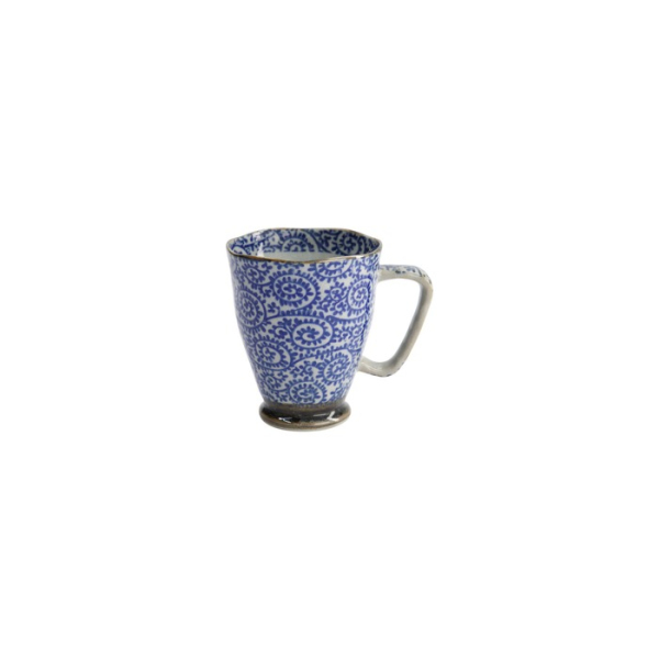 Mug Karakusa Blue, Stoneware, Ø 9 × 11 cm, 400 ml, Item No. 8895