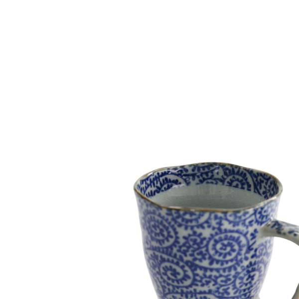 Mug Karakusa Blue, Stoneware, Ø 9 × 11 cm, 400 ml, Item No. 8895