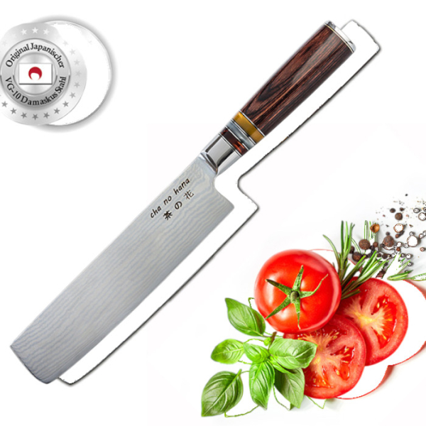 Nakiri Messer mit 3 Acrylringen (Gemüsemesser) bei g-HoReCa (Bild 1 von 7)