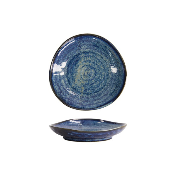Tokyo Design Studio Plate Cobalt Blue, Porcelain, 16.3 × 3.2 cm