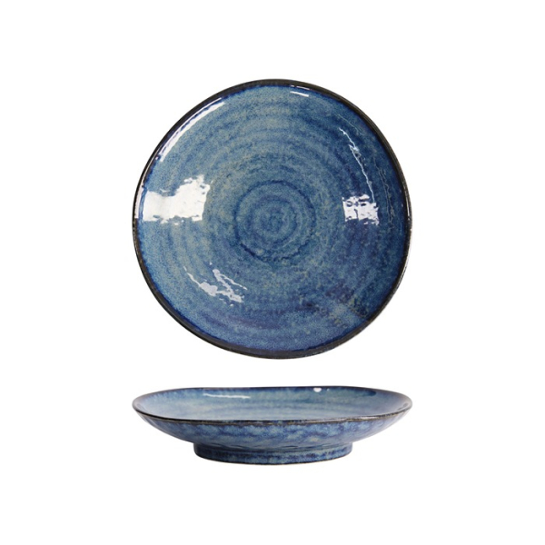 Tokyo Design Studio Plate Cobalt Blue, Porcelain, 18.9 × 3.5 cm