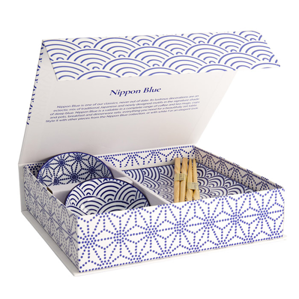 TDS, Sushi Set, Nippon Blue, 6-piece set, Item No. 15330