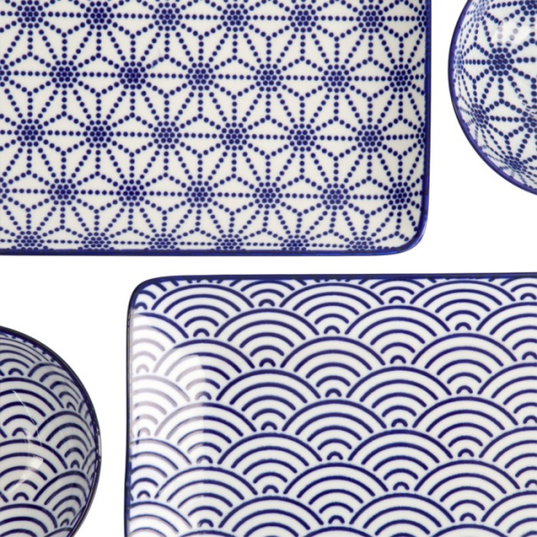 Sushi-Set Nippon Blue Weiß, 6-tlg., Porzellan, Art.-Nr. 15330