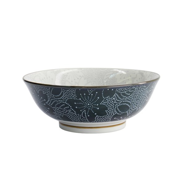 TDS, Tayo-Schale, Mixed Bowls Sakura, Grau/Schwarz, Ø 19,7 x 7 cm 1000ml - Art Nr. 15468