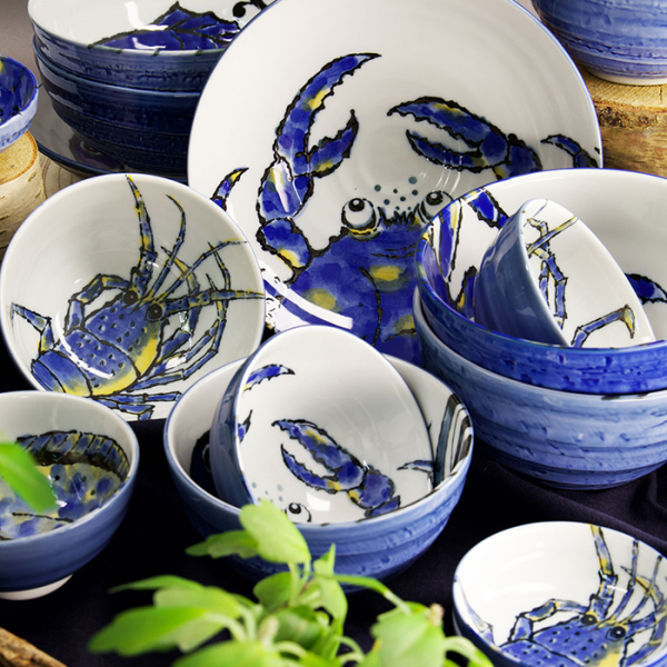 TDS, Bowl, Seafood, Ø 11.2 x 7.2 cm, 300 ml, Lobster, Blue - Item No. 15482