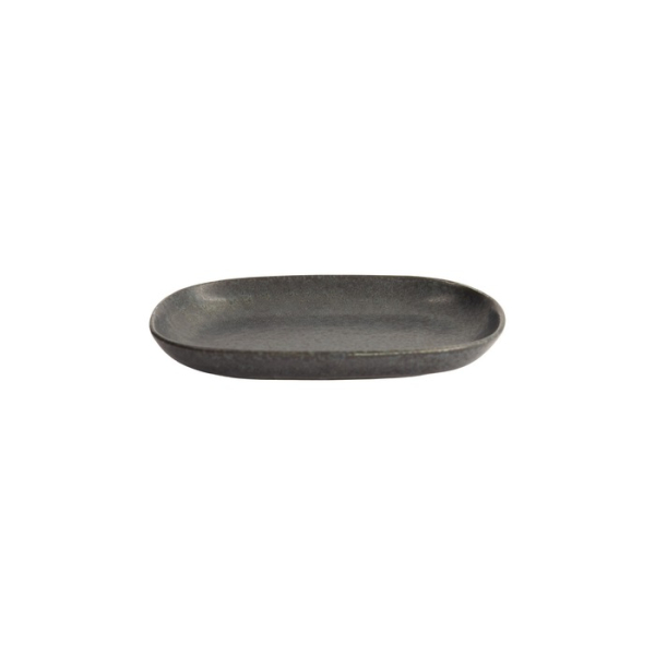 Sushi-Platte Onyx Noir Schwarz, Steinzeug, 19 × 13 cm, Art.-Nr. 15546