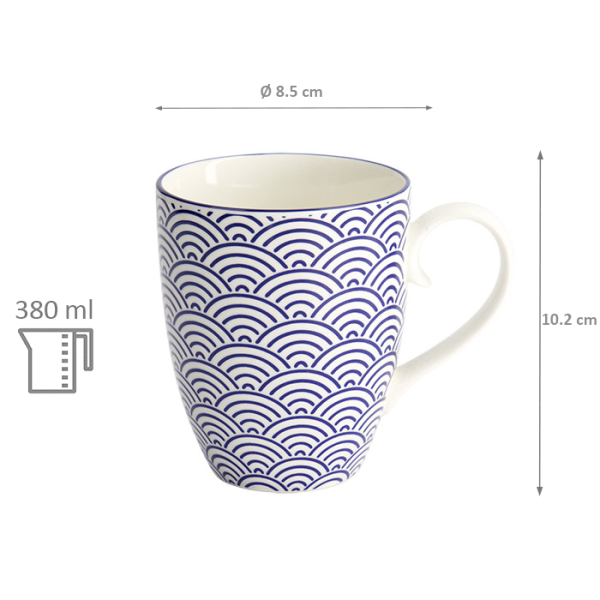 TDS, Mug Set, 2-piece set, Giftset, Nippon Blue, Ø 8.5 x 10.2 cm 380 ml, Item No. 17988