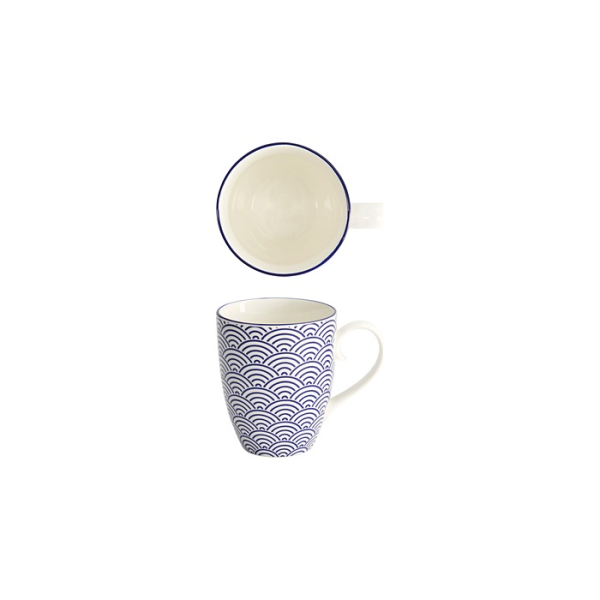 Tokyo Design Studio Mug Nippon Blue Waves Blue/White, Porcelain, Ø 8.5 × 10.2 cm, 380 ml