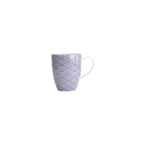 Mug Nippon Blue Waves Blue/White, Porcelain, Ø 8.5 × 10.2 cm, 380 ml, Item No. 15622
