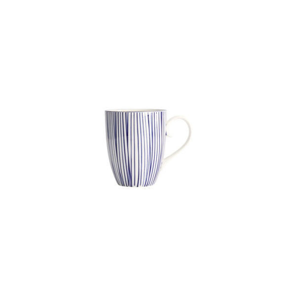 Tasse Nippon Blue Lines Blau/Weiß, Porzellan, Ø 8,5 × 10,2 cm, 380 ml, Art.-Nr. 15627