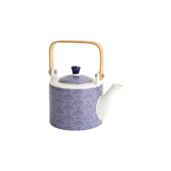 Tokyo Design Studio Teapot Nippon Blue Dots Blue/White, Porcelain, Ø 12 × 18.5 cm, 800 ml