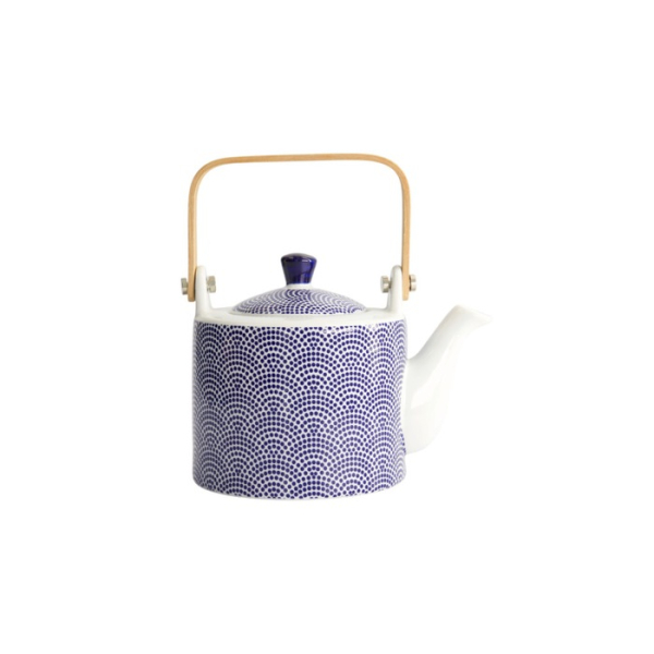 Teapot Nippon Blue Dots Blue/White, Porcelain, Ø 12 × 18.5 cm, 800 ml, Item No. 15634
