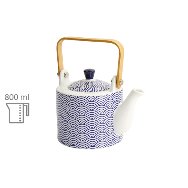 TDS, Teapot, Nippon Blue, Dots, Ø 12x18.5 cm 0.8 Ltr. - Item No. 15635