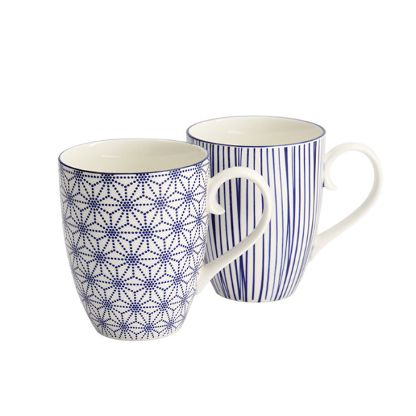 TDS, Mug Set, 2-piece set, Nippon Blue, Ø 8.5 x 10.2 cm 380 ml, Item No. 15650