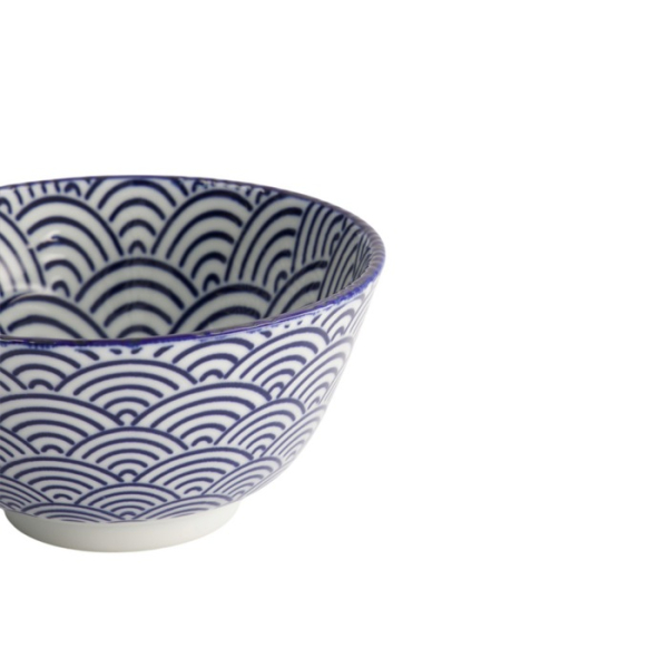 Rice Bowl Nippon Blue Waves Blue/White, Porcelain, Ø 12 × 6.4 cm, 300 ml, Item No. 16000