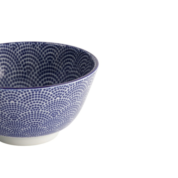 Bowl Nippon Blue Dots Blue/White, Porcelain, Ø 12 × 6.4 cm, 300 ml, Item No. 16001
