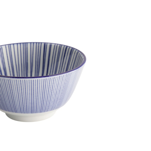 Reisschale Nippon Blue Lines Blau/Weiß, Porzellan, Ø 12 × 6,4 cm, 300 ml, Art.-Nr. 16003