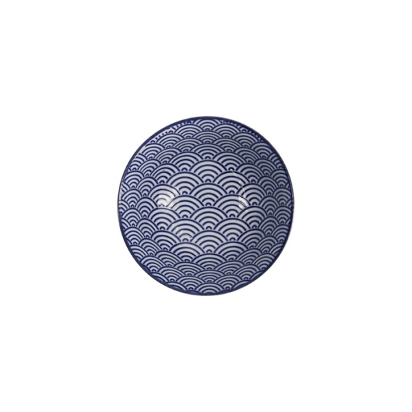 Tayo-Schale Nippon Blue Waves Blau/Weiß, Porzellan, Ø 15,2 × 6,7 cm, 500 ml, Art.-Nr. 16006