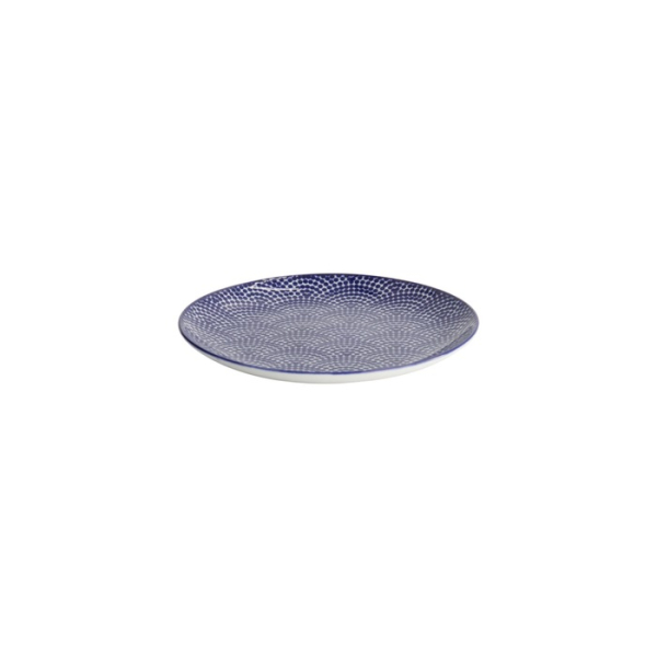 Teller Nippon Blue Dots Blau/Weiß, Porzellan, Ø 16 × 2 cm, Art.-Nr. 16019
