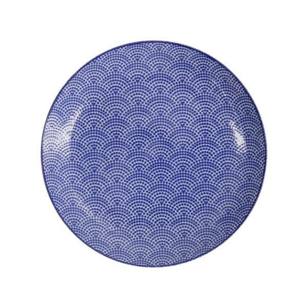 Plate Nippon Blue Dots Blue/White, Porcelain, Ø 25.7 × 3 cm, Item No. 16025