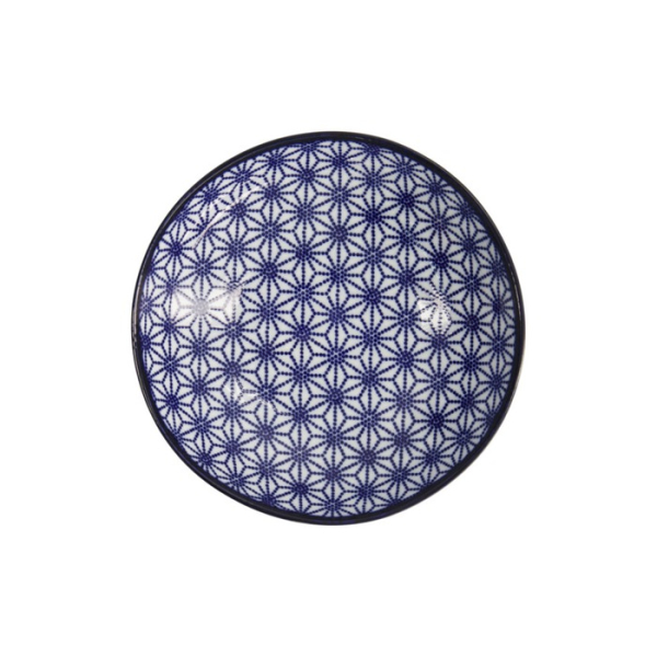 Pasta Plate Nippon Blue Stars Blue/White, Porcelain, Ø 21 × 5.2 cm, Item No. 16032