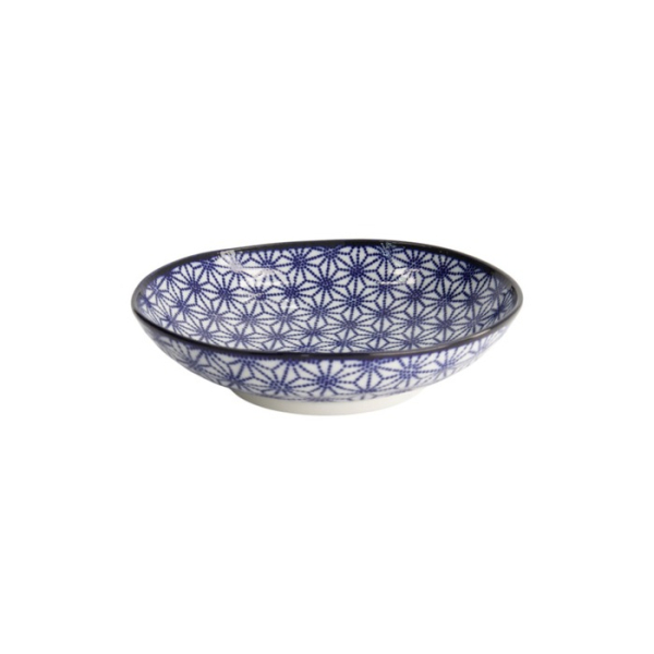 Pasta Plate Nippon Blue Stars Blue/White, Porcelain, Ø 21 × 5.2 cm, Item No. 16032