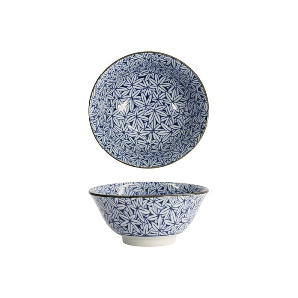 Tokyo Design Studio Schale, Hana Blue Mixed Bowls, Ø 14,8 x 6,8 cm 550 ml, Momiji Maple