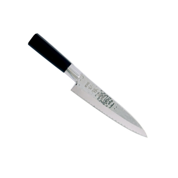 Gyuto-Messer (Fleischmesser) im Hammerschlag-Stil, Edelstahl, Klinge 18 cm, Art.-Nr. 16604