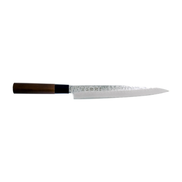 Sashimi-Messer (Filetiermesser) im Hammerschlag-Stil, Edelstahl, Klinge 21 cm