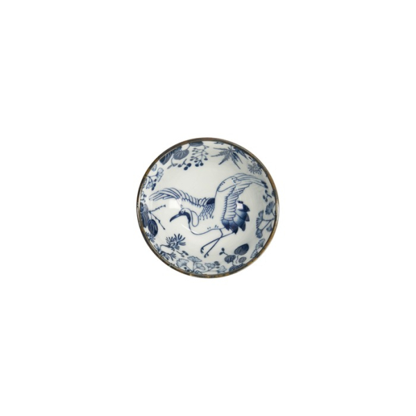 TDS, Bowl Flora Japonica Crane Blue/White, Porcelain, Ø 12 × 6.3 cm, 300 ml, Item No. 16698