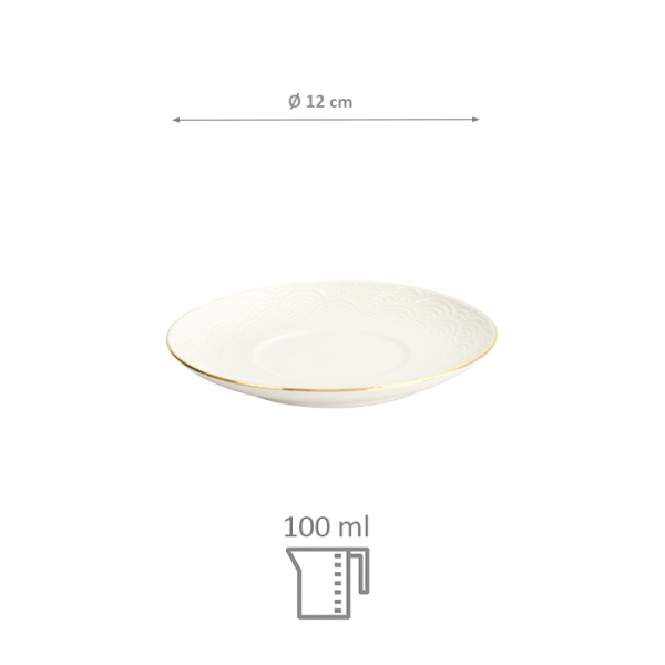 TDS, Untertasse, Nippon White, Waves, Ø 12 cm - Art Nr. 16814