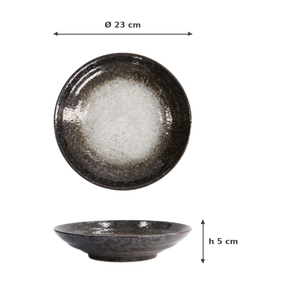 Plate Mino Yaki, Ø 23 × 5 cm, Item No. 16883