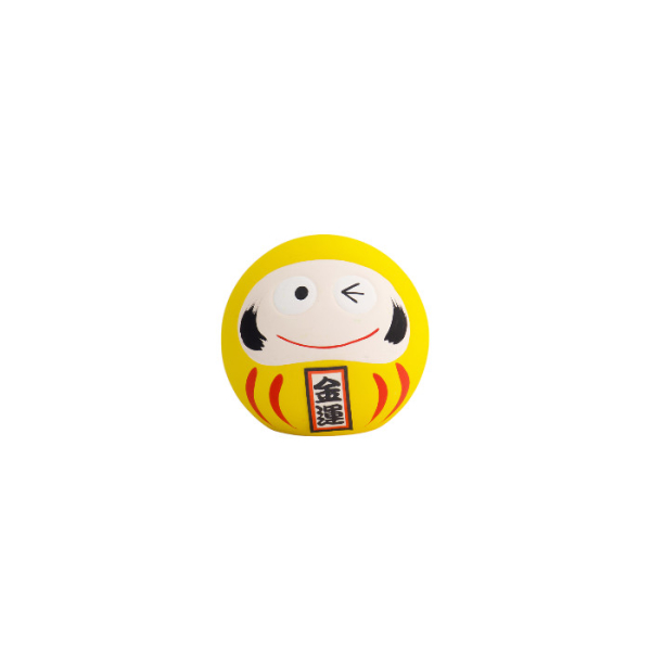 TDS, Glücksbringer / Lucky Charm Daruma, Dekoration, Gelb, Ø 6x6x6cm - Art Nr: 16911
