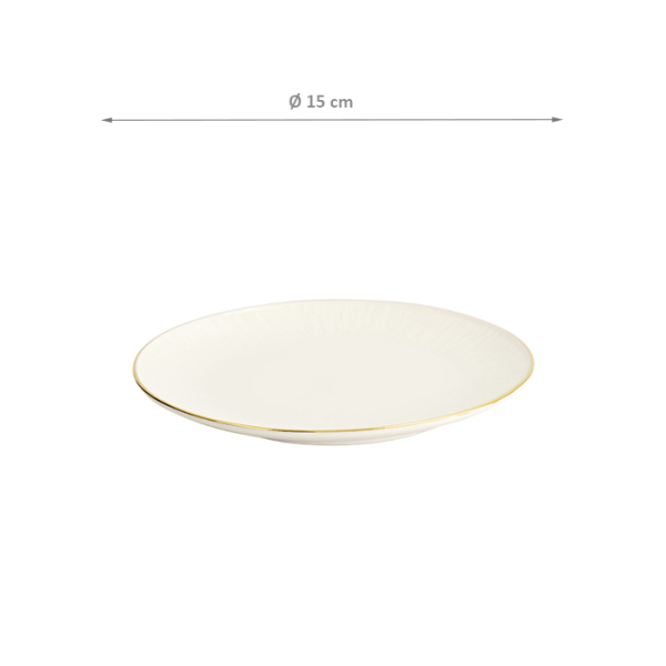 TDS, Plate, Nippon White, Lines, Ø 15 x 2 cm - Item No. 16962