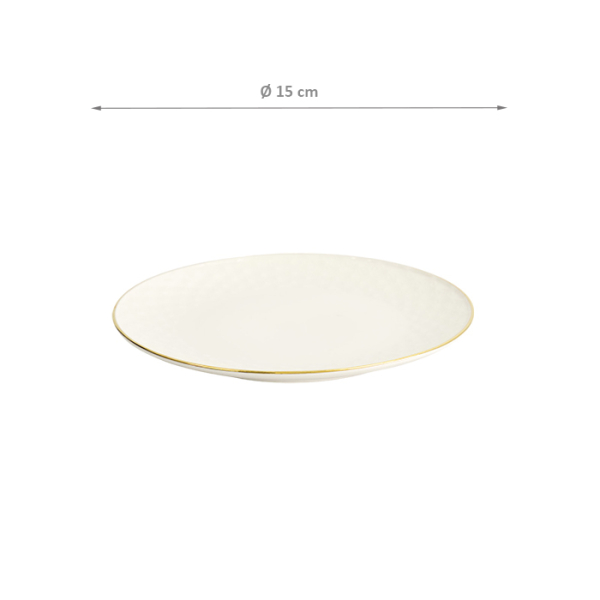 TDS, Plate, Nippon White, Stars, Ø 15 x 2 cm - Item No. 16963
