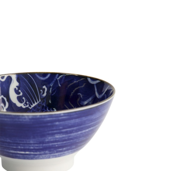 Rice Bowl Japonism Carp Blue, Porcelain, Ø 18 × 9 cm, 1 l, Item No. 17107