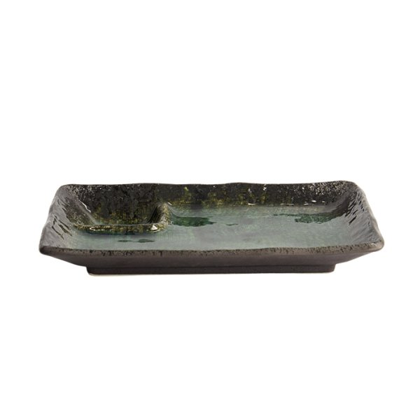 Divided Serving Plate Yuzu Ginga MS-9482, Porcelain, 21 × 13.5 cm, Item No. 17438