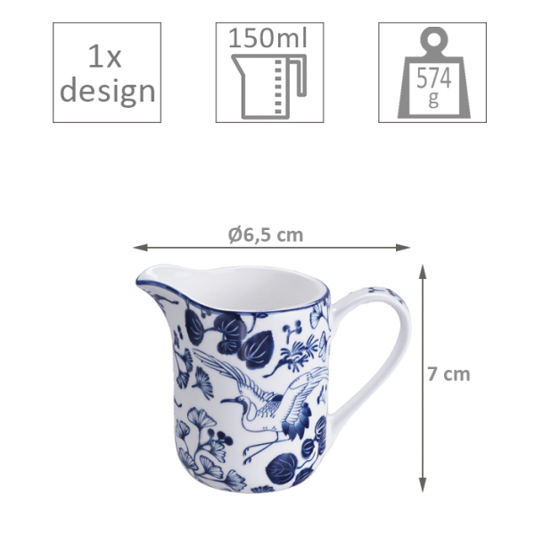TDS, Milk Jug and Sugar Bowl set, Flora Japonica, Item No. 17454