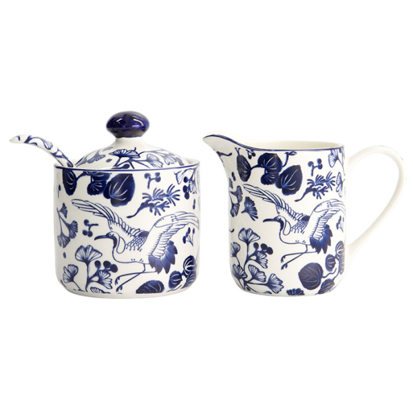 TDS, Milk Jug and Sugar Bowl set, Flora Japonica, Item No. 17454