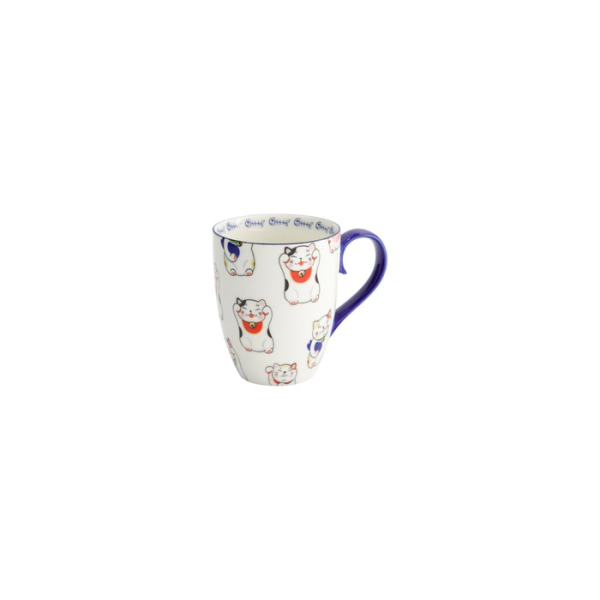Tasse Kawaii Lucky Cat Classic Weiß in Geschenkbox, Porzellan, Ø 8,5 × 10,2 cm, 380 ml, Art.-Nr. 17619