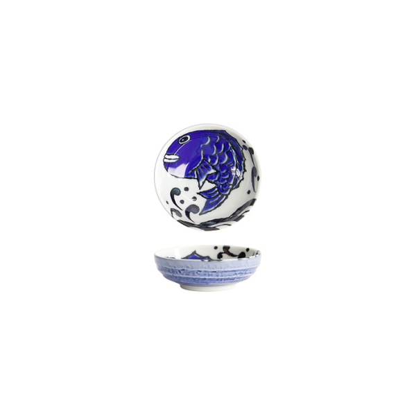 Tokyo Design Studio Saucenschale Seafood Snapper Blau, Porzellan, Ø 9,5 × 3 cm, 150 ml