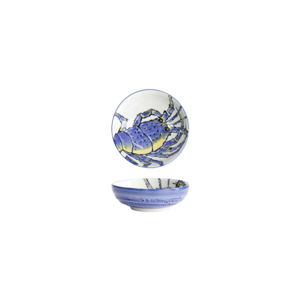 Tokyo Design Studio Saucenschale Seafood Hummer Blau, Porzellan, Ø 9,5 × 3 cm, 150 ml