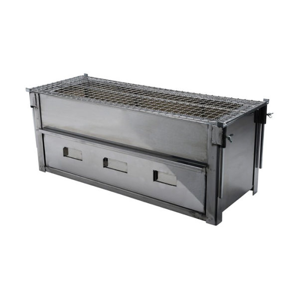 Konro Stainless Steel Yakitori Grill w/Net & Iron Bar Ø 64x24.5x25.5cm at g-HoReCa (picture 1 of 6)