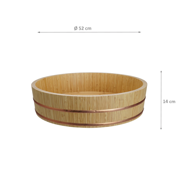 Ø 52x14cm Bamboo Sushi Hangiri bei g-HoReCa (Bild 2 von 2)