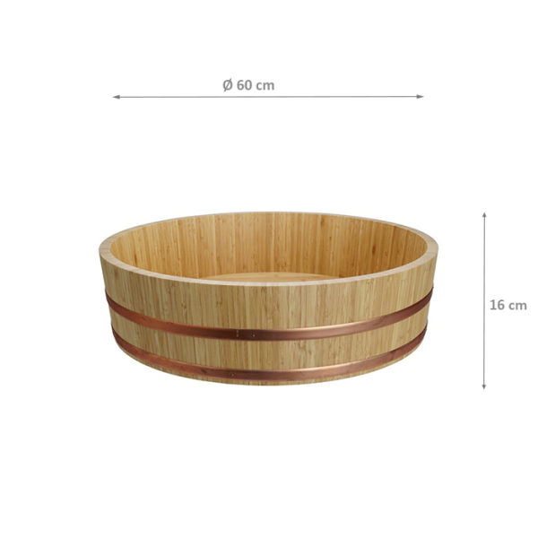 Ø 60x16cm Bamboo Sushi Hangiri bei g-HoReCa (Bild 2 von 2)
