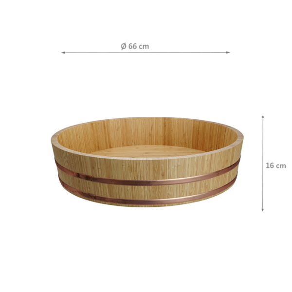 Ø 66x16cm Bamboo Sushi Hangiri bei g-HoReCa (Bild 2 von 2)