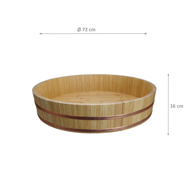 Ø 72x16cm Bamboo Sushi Hangiri bei g-HoReCa (Bild 2 von 2)